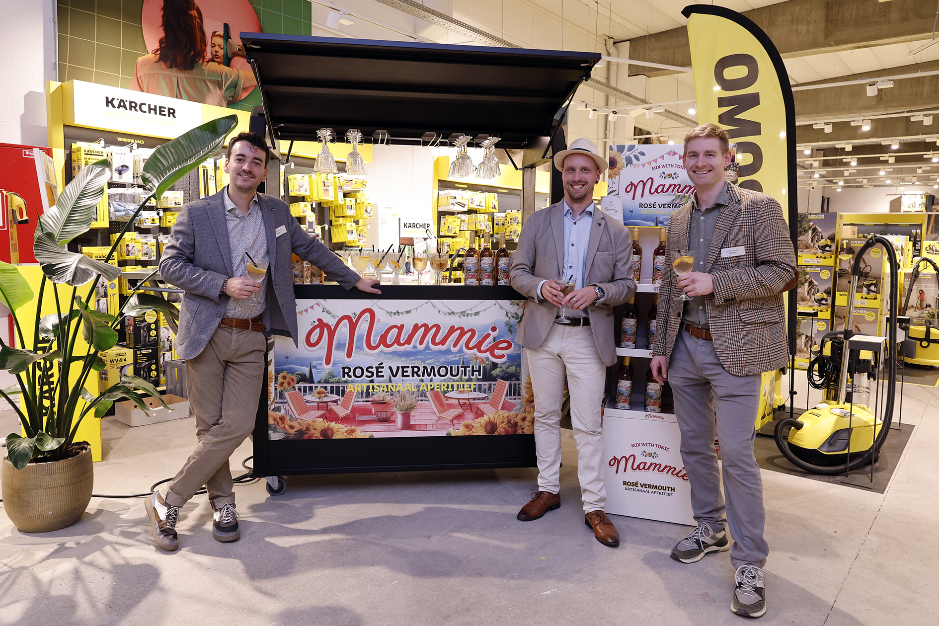 Teamfoto met Mammie bar op event Karcher